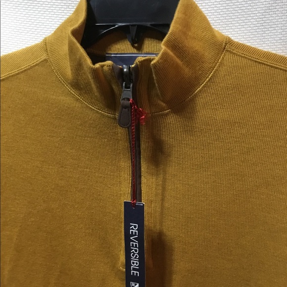 Cremieux Reversible Pullover Sweater Size Large NWT With Patch Sleeves - Picture 2 of 7